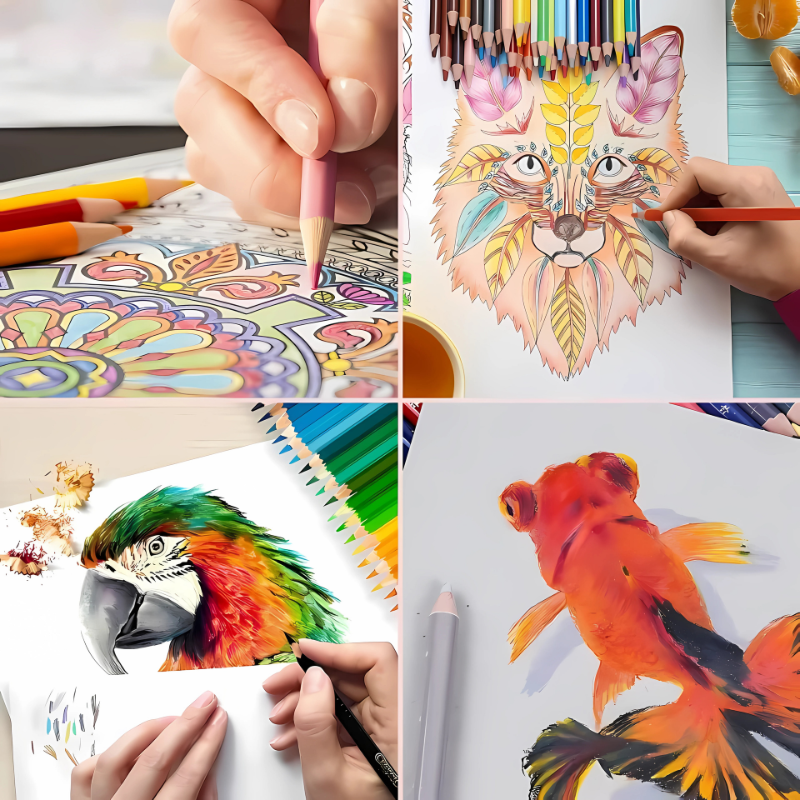 ColorMax® – Set Profesional de 72 Lápices de Colores Suaves, Vivos y Resistentes para Dibujar, Pintar y Colorear ✏️🎨