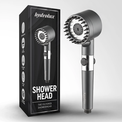 HydroLux® | Cabezal de ducha Alta Presión y Filtro de Agua